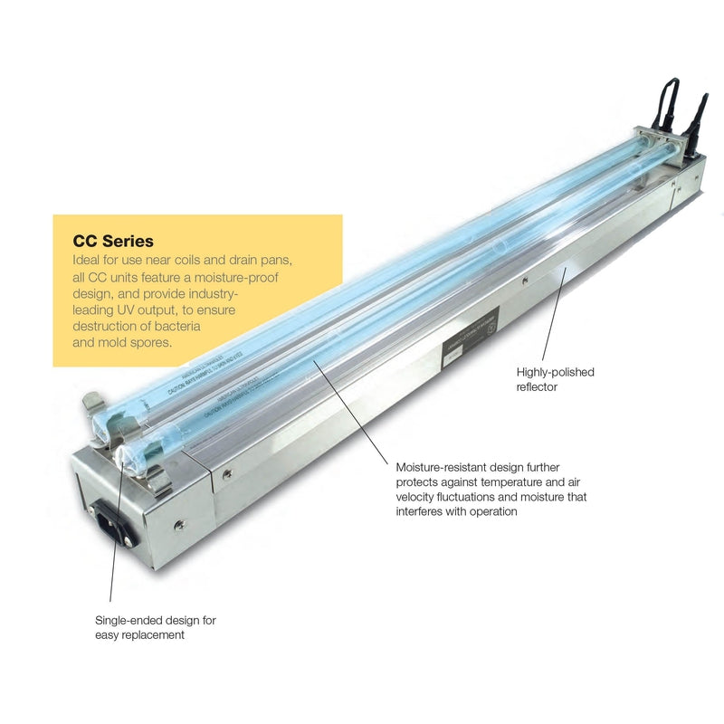 Commercial CC Series On-Coil / Drain Pan Germicidal UV Light - 2 Lamps –  UVLightSolutions